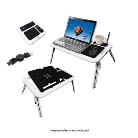Laptop USB Folding Table with 2 Cooling Fans & Mouse Pad