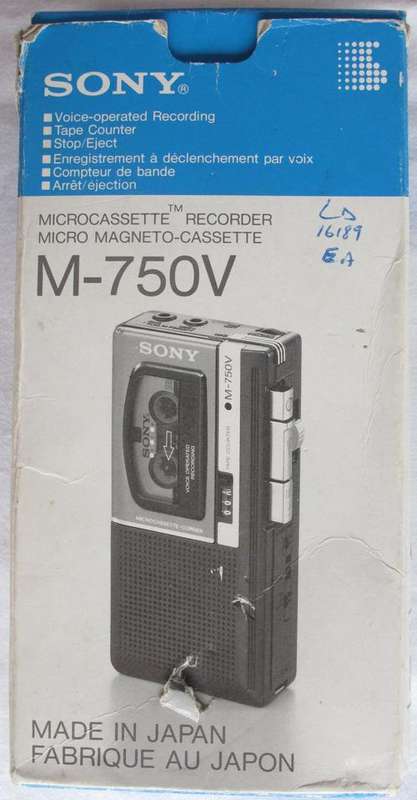 SONY MICROCASSETTE RECORDER   1988  MADE IN JAPAN