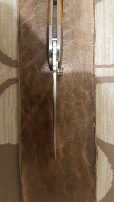 PAUL CHEN STAG HANDLED SHEFFIELD FOLDING KNIFE