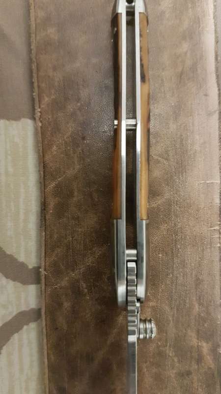 PAUL CHEN STAG HANDLED SHEFFIELD FOLDING KNIFE