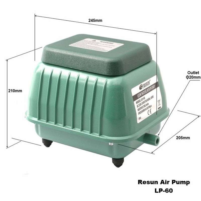 Resun LP-60 Low Noise Air Pump 50W 4200L/H Air Output