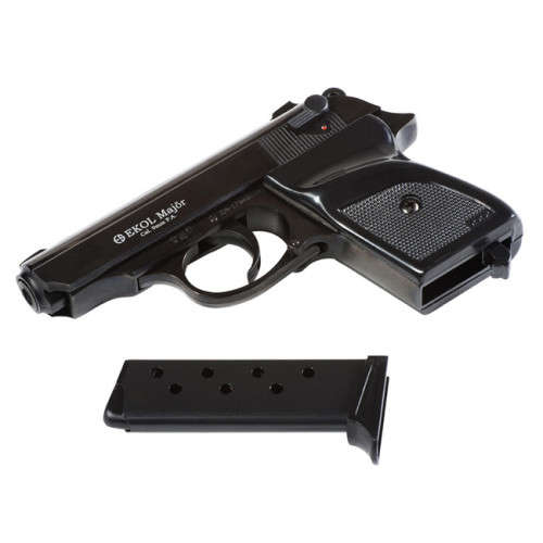EKOL MAJOR 007 SIGNAL/STARTER GUN (BLACK) SELF DEFENCE BLANK/PEPPER FIRING GUN