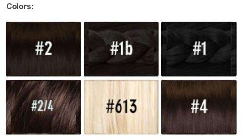 35cm (14`) XXL 7pc clip in - Brazilian remy human hair assorted colours