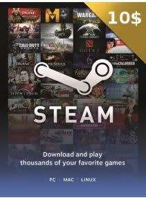 Steam Gift Card 10$ USD Steam Key - SAME DAY DELIVERY