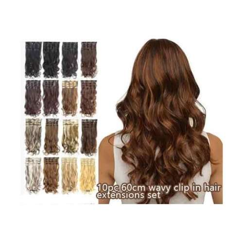 high quality syntheit mix 60cm clip in hair extentions, curl and straighten