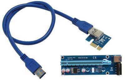 PCi-E (1x) -> PCi-E (16x) Riser cable for mining - USB3.0