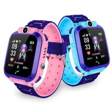 Kids Digital waterproof Smart Watch with GPS Tracking(BLUE)