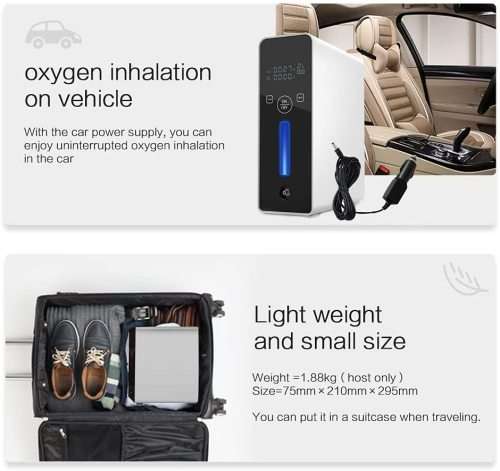 Portable Oxygen Concentrator for Home and Travel, Creliver 1-2L / min Adjustable Oxygen
