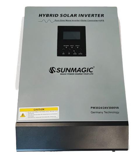 Hybrid Inverter 24V 3.5 KVA 3500 VA PWM Sunmagic Inverter Pure Sine Wave