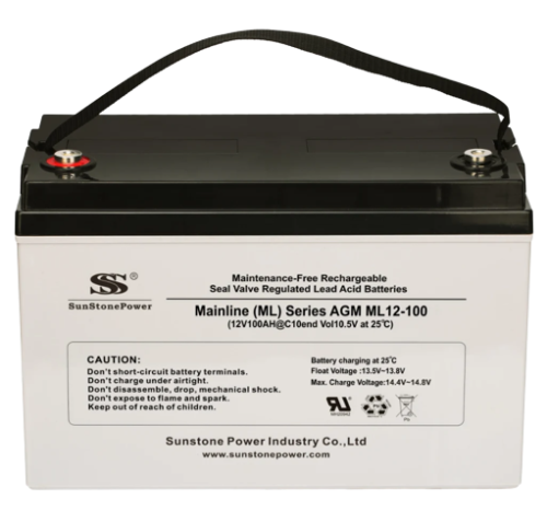12V Battery SunStonePower AGM Deep Cycle Battery ML12-100 (12V100AH)