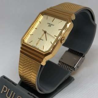 Orient FX Quartz Gold Plated Men's Watch With PULSAR BOX