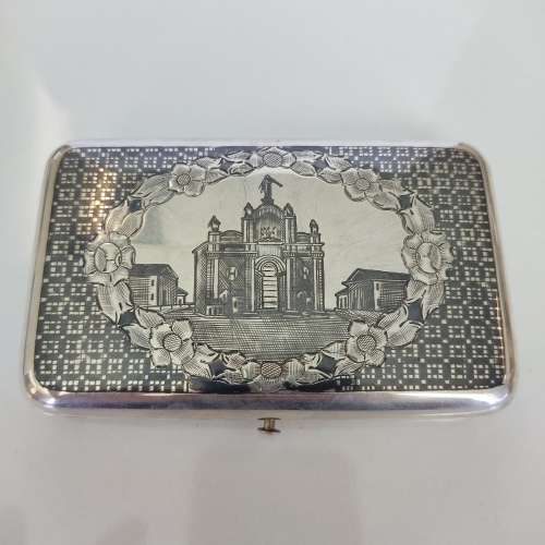 Vintage Russian Imperial Silver Niello Case #O0002