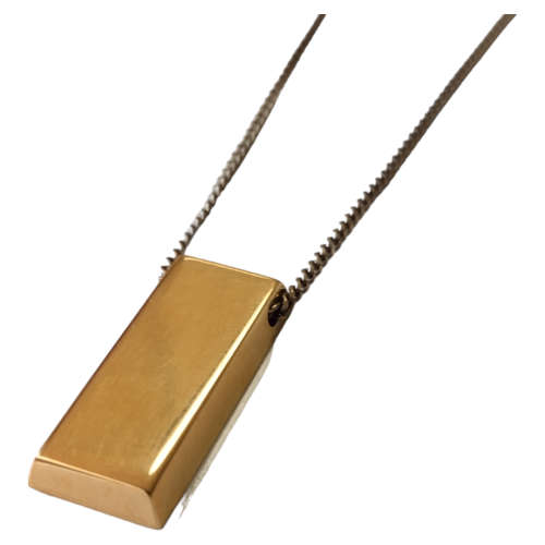 Imitation Gold Bar Necklace #F0002