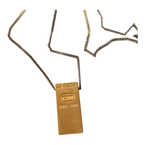 Imitation Gold Bar Necklace #F0002