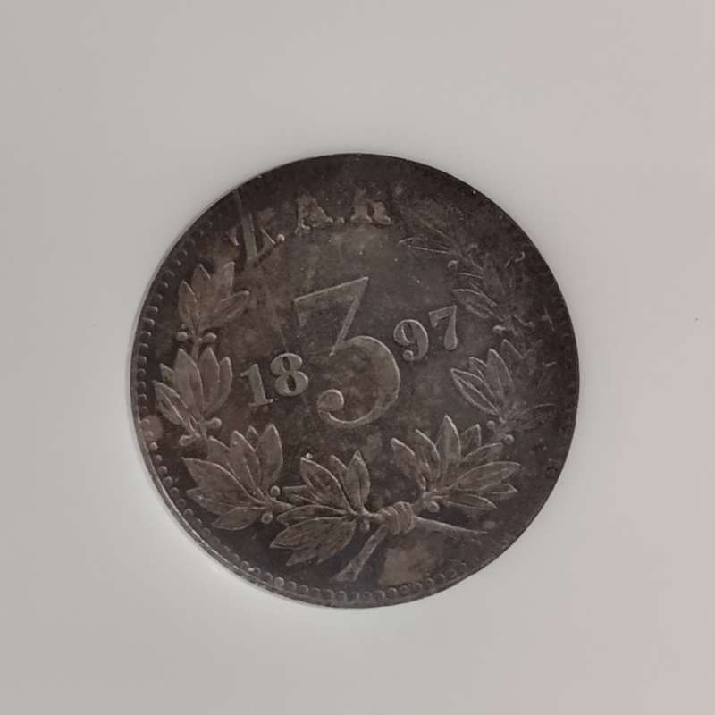 1897 3 Pence MS64 #C0034
