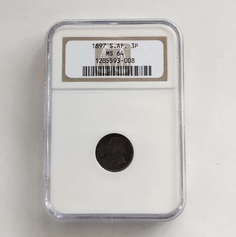 1897 3 Pence MS64 #C0034