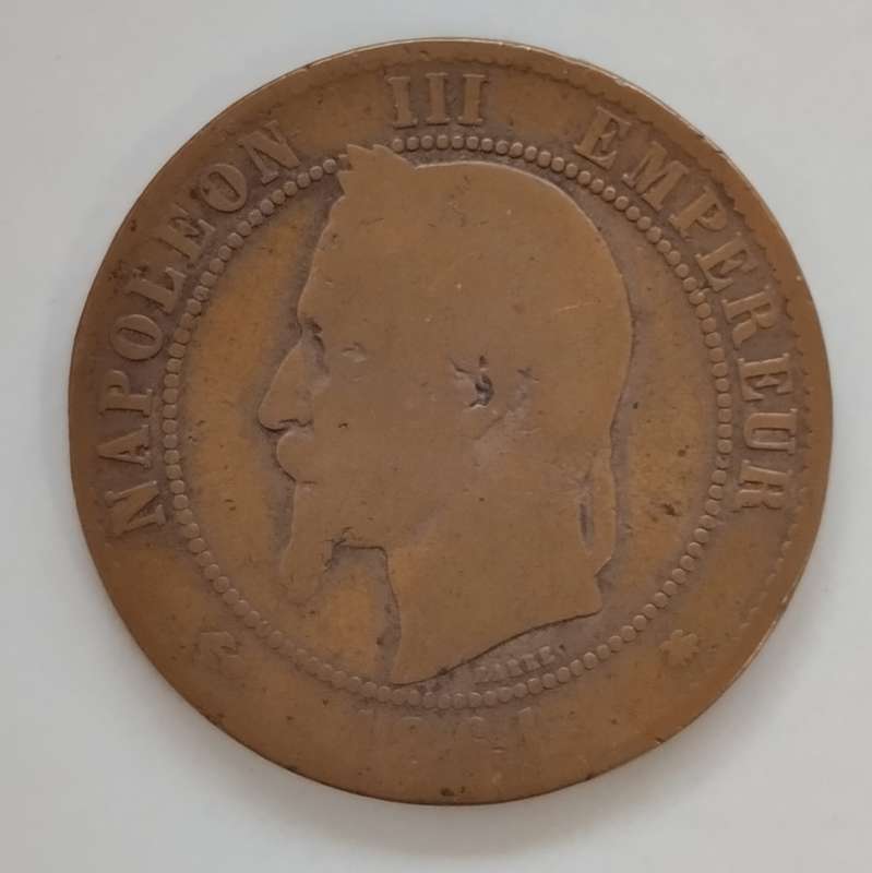 1861 Napoleon III 10 Centimes (France) #C0053