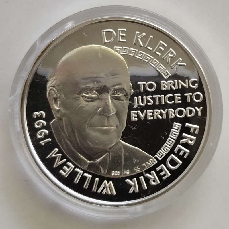 2006 Proof Silver Medallion Mandela & F W de Klerk #M0001