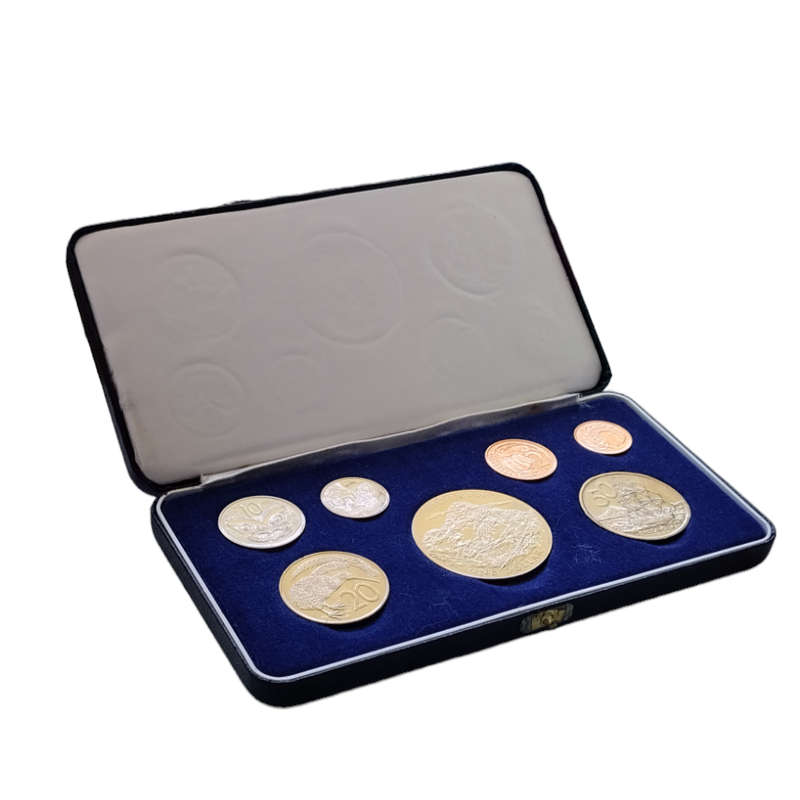 1970 New Zealand Royal Visit Proof Coin Set in Box #C0112
