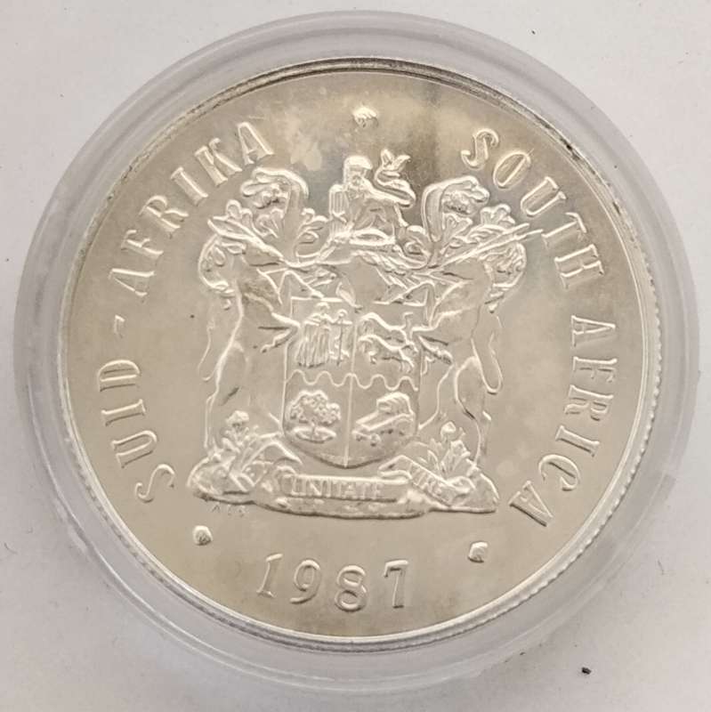 1987 Proof Silver One Rand in SAM Box  #C0150