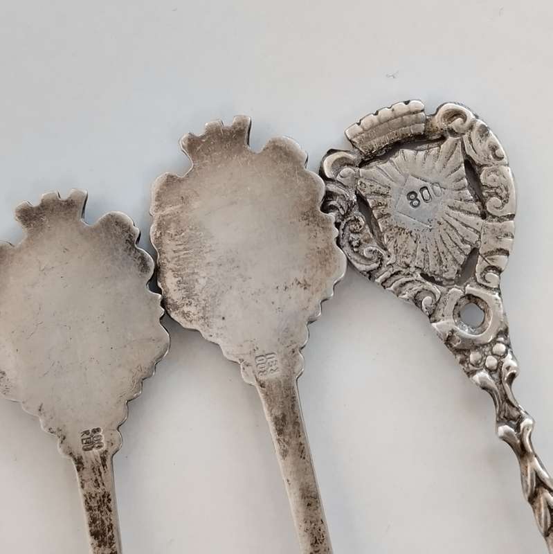 Burghausen, Ochsenfurt, Hintersee Silver Souvenir Spoons  #O0023