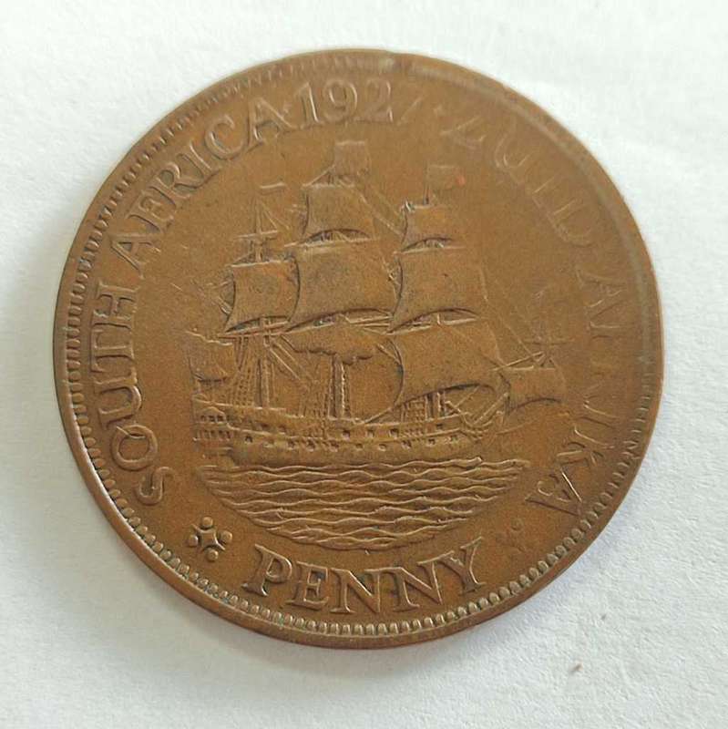 1927 One South African Penny #C0170