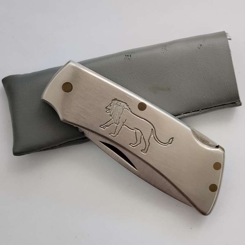 Lion Engraved Torro Surgical Steel Pocket Knife  #O0025