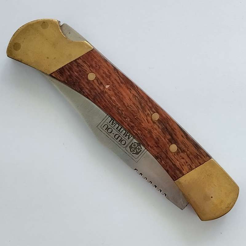 Monsieur FES Wood and Brass Pocket Knife  #O0027