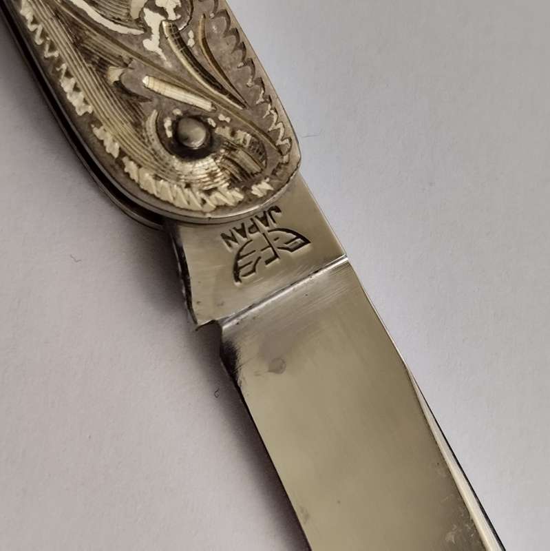 Vintage Silver Japanese Pocket Knife #O0030
