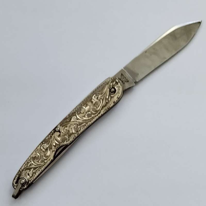 Vintage Silver Japanese Pocket Knife #O0030