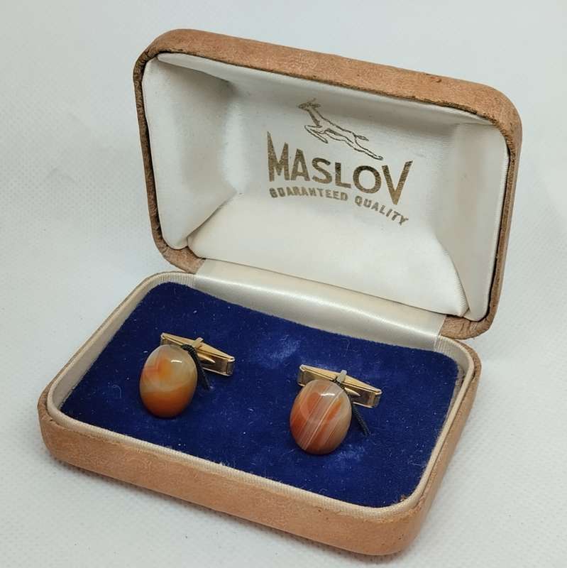 Maslov Gold Plated Cufflinks #O0031