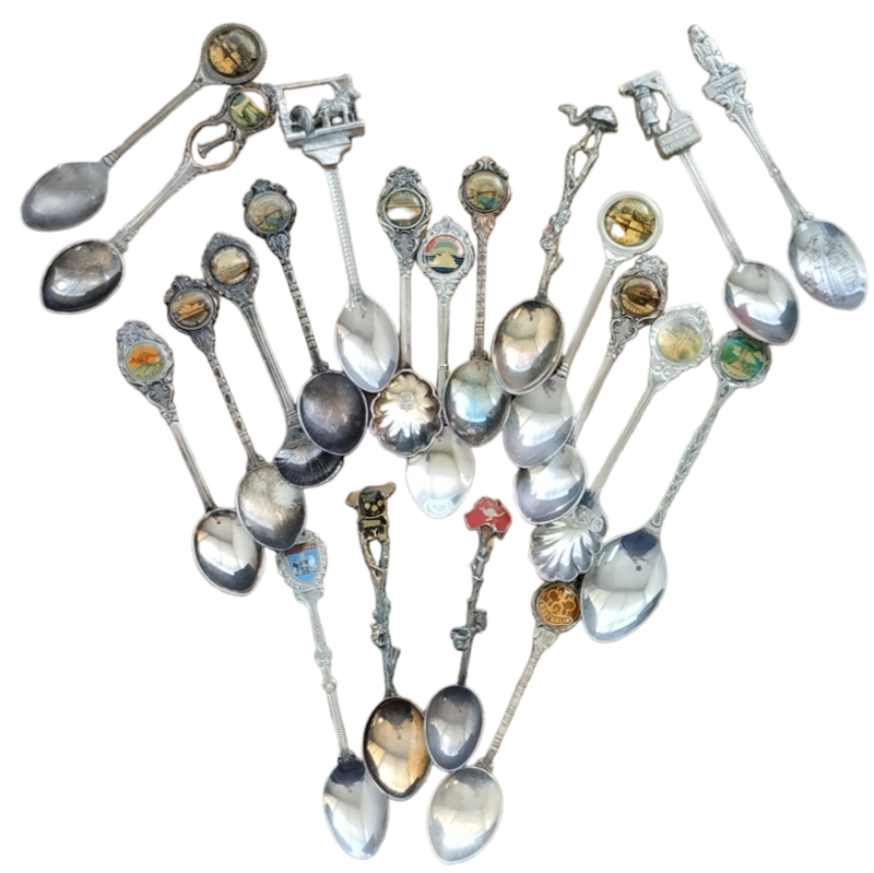 Australian Mix of Collectable Teaspoons (Lot of 21) #O0034