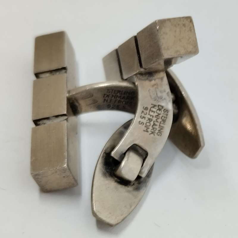 Vintage Nefrom Sterling Silver Cufflinks (Denmark) #O0036