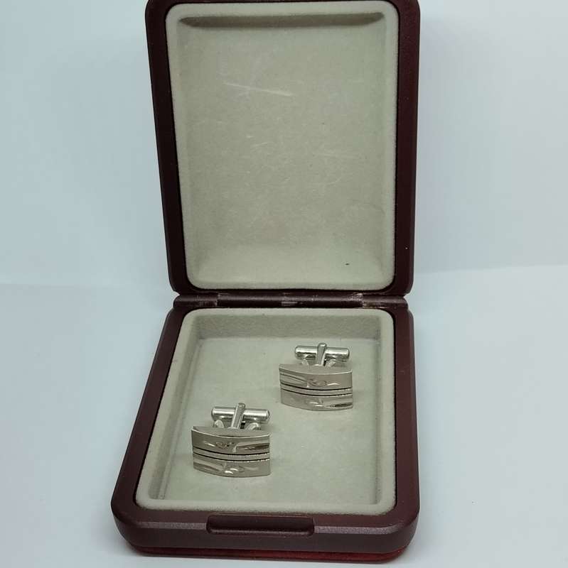 Metal Engraved Cufflinks #O0038