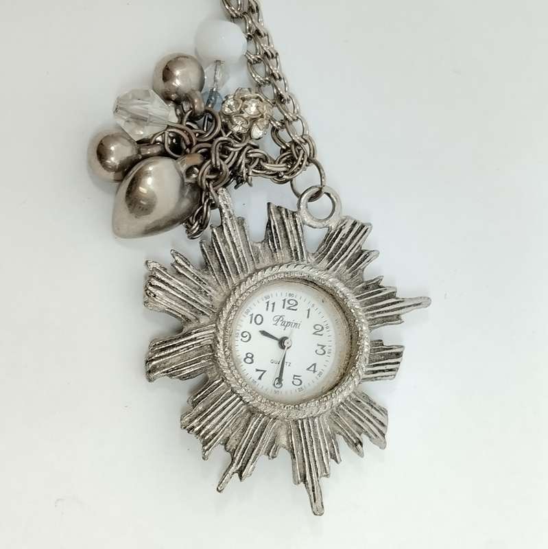 Papini Quartz Watch Pendant with Necklace  #F0044