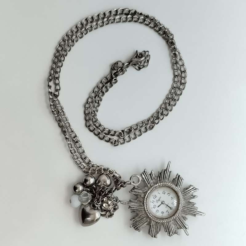 Papini Quartz Watch Pendant with Necklace  #F0044