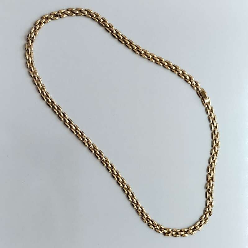 Gold Link Necklace  #F0045
