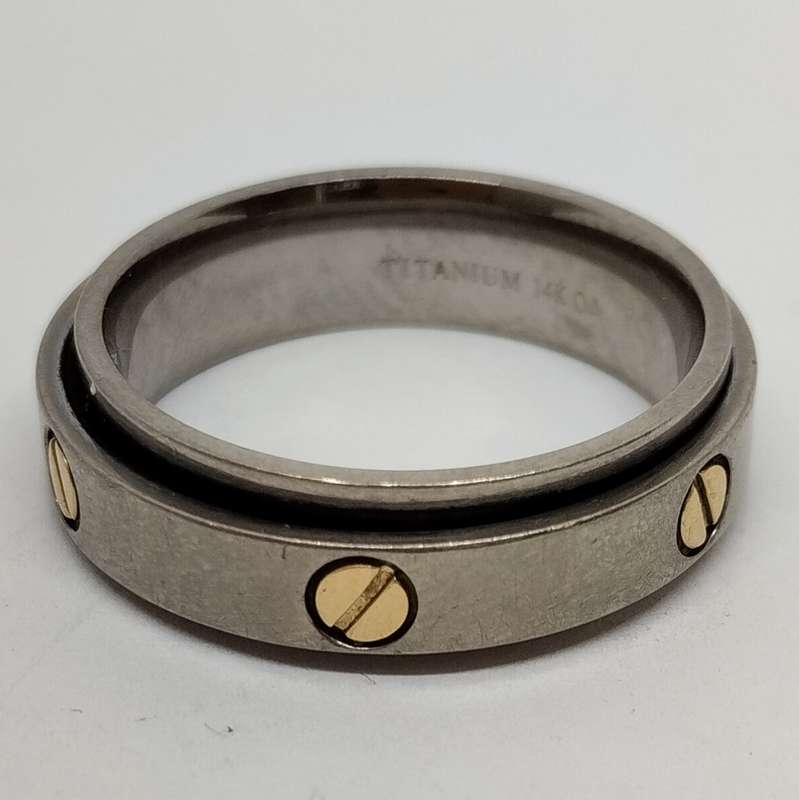 Titanium Mens Spinner Ring #F0051