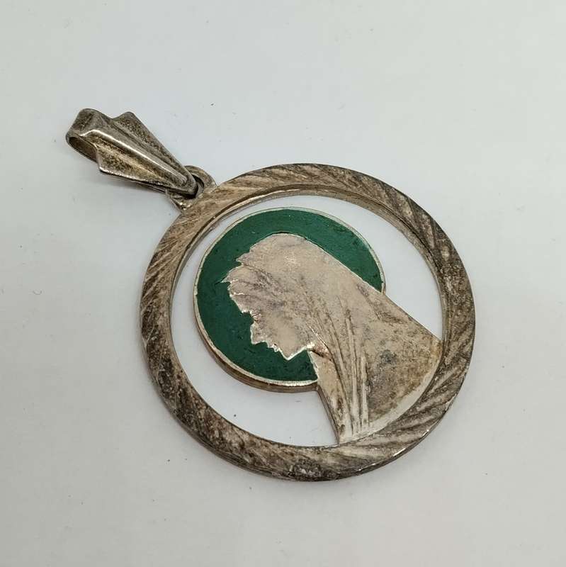 Sterling Silver and Enamel Pendant #S0010