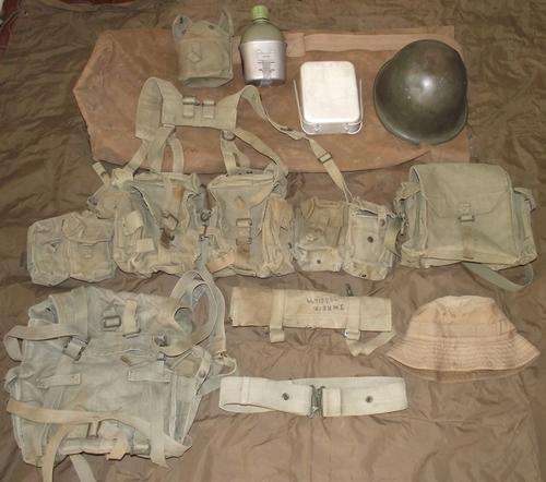 SADF PAT 70 WEB EQUIPMENT + HEADGEAR JOB LOT (9KG) - POSTAGE R125.00