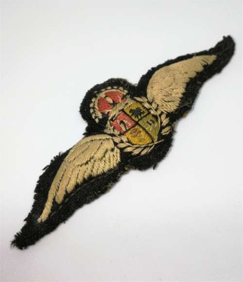 WW2 Era SAAF Pilot Wing Padded