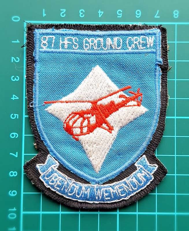 SAAF 87 Helicopter Flying School Ground Crew Patch 1980`s