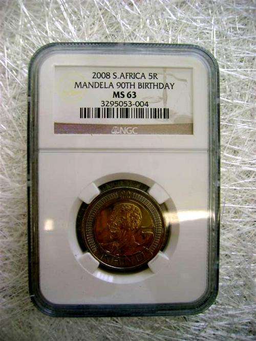 MANDELA 90TH BIRTHDAY R5 NGC GRADED MS63, MS64, MS65, MS66, MS67### GET ALL @ CRAZEY R1 START