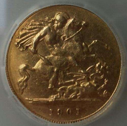 1901 Half Sovereign XF40 SANGS