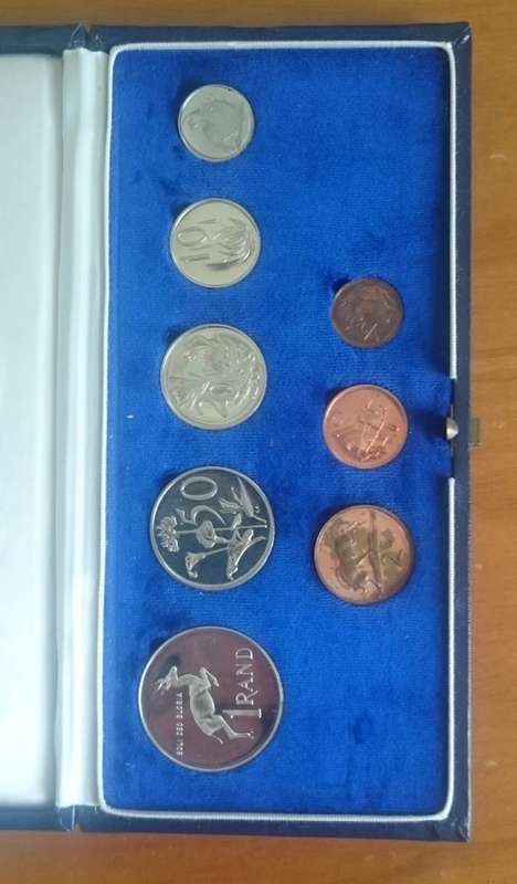 South Africa 1970 proof set with silver one rand in SAM case.