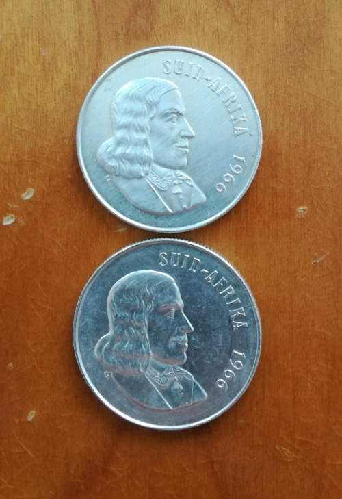 2 x.suid afrika silver one rands
