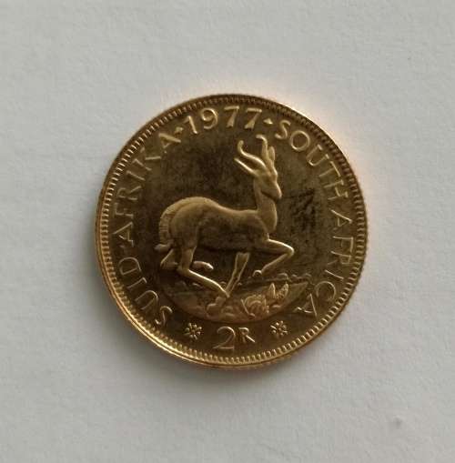 1977 gold 22 ct two rand