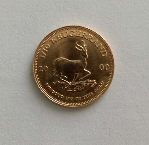 2000 gold one tenth krugerrand. 22 ct
