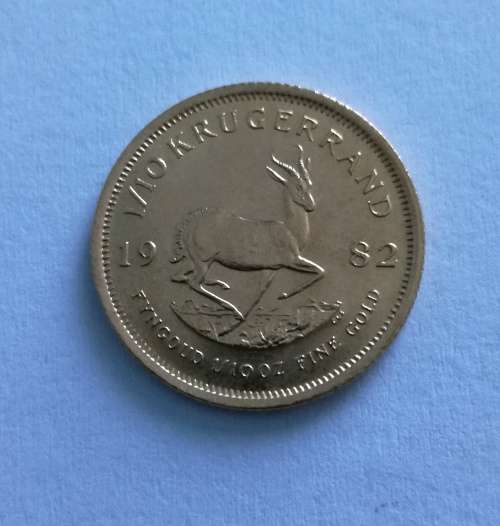 1982 one tenth gold krugerrand.  22 ct.