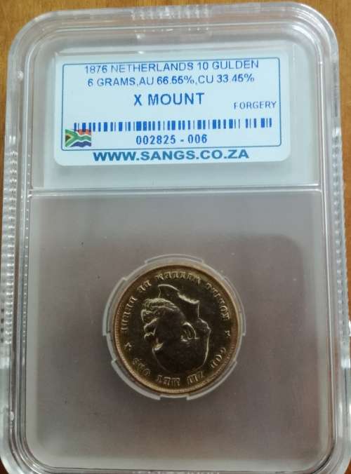 1876 gold Nederland 10 gulden.  Please read.
